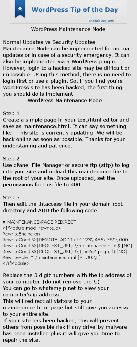 WordPress-Maintenance-Mode
